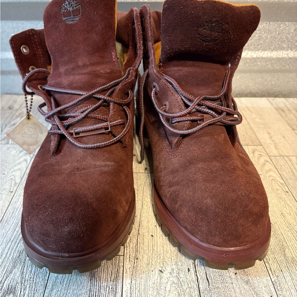 Timberland Dark Brown Suede Boots - Picture 2 of 6